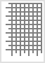 1st quadrant grid 1mm resolution with orthogonal rulers 150mm x 200mm, extra white space, 50% grey, A4